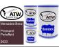 Preview: Mercedes-Benz, Prismarot Perleffekt, 3633: 500ml Lackdose + 500ml Klarlack + 250ml Härter - Set, von ATW Autoteile West.